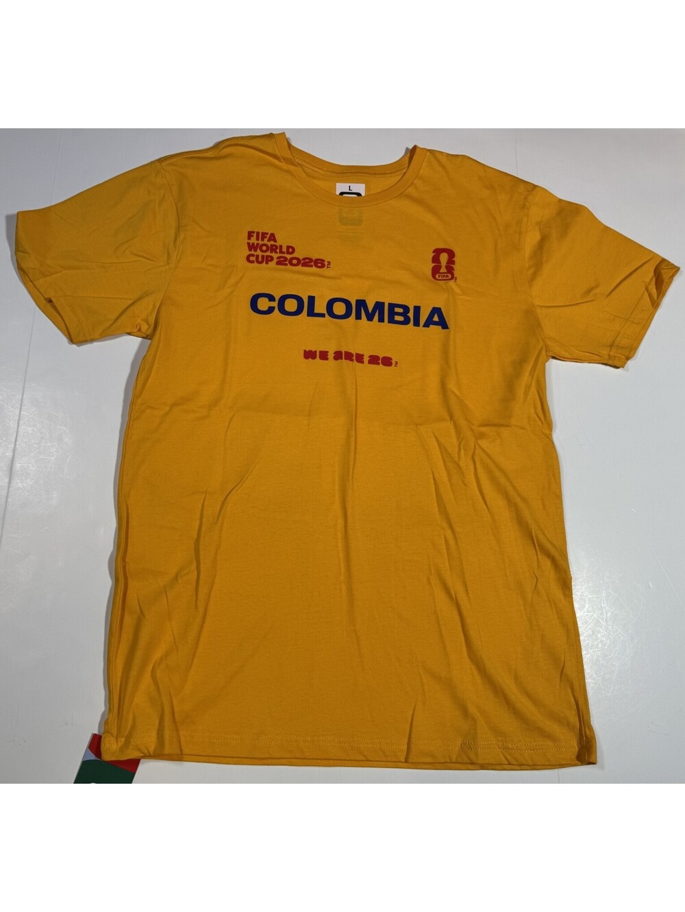 FIFA World Cup 2026 Team Colombia T-Shirt Soccer Football Mens L NWT
